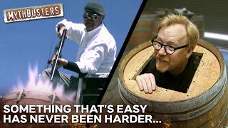 How Hard Is It To Actually Shoot Fish In A Barrel? | MythBusters