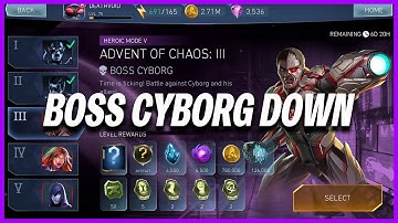 Injustice 2 Mobile | Boss Cyborg Down | Rewards Advent Of Chaos | Heroic 5 Tier 3