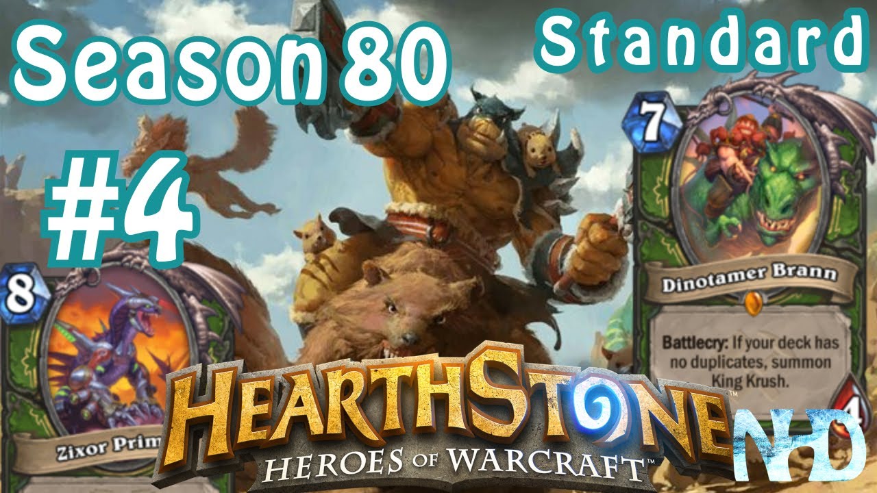 Let's Play Hearthstone (S80) Standard Ranked vs Hunter Up on Cards