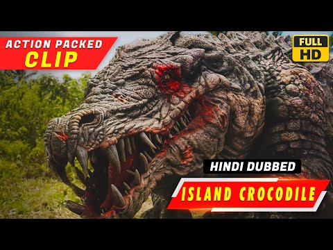मगर का ख़तरनाक हमला | Crocodile Island | Hollywood Movie Hindi Dubbed | MOVIE SCENES