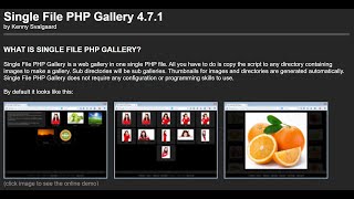 Single File PHP Gallery ausprobiert 1/2