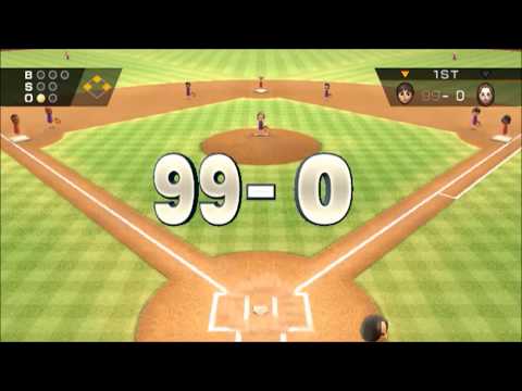 (TAS) Wii Sports Baseball: 99-0 :Max Score Possible【Full Game】