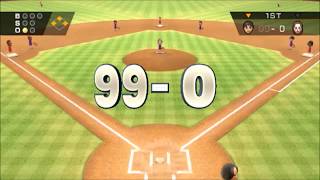 (TAS) Wii Sports Baseball: 99-0 :Max Score Possible【Full Game】 screenshot 1