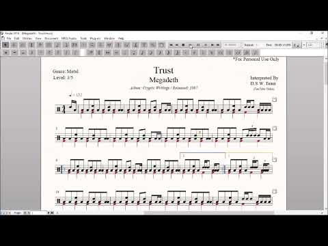 Drum Score World (Sample) - Megadeth – Trust - YouTube