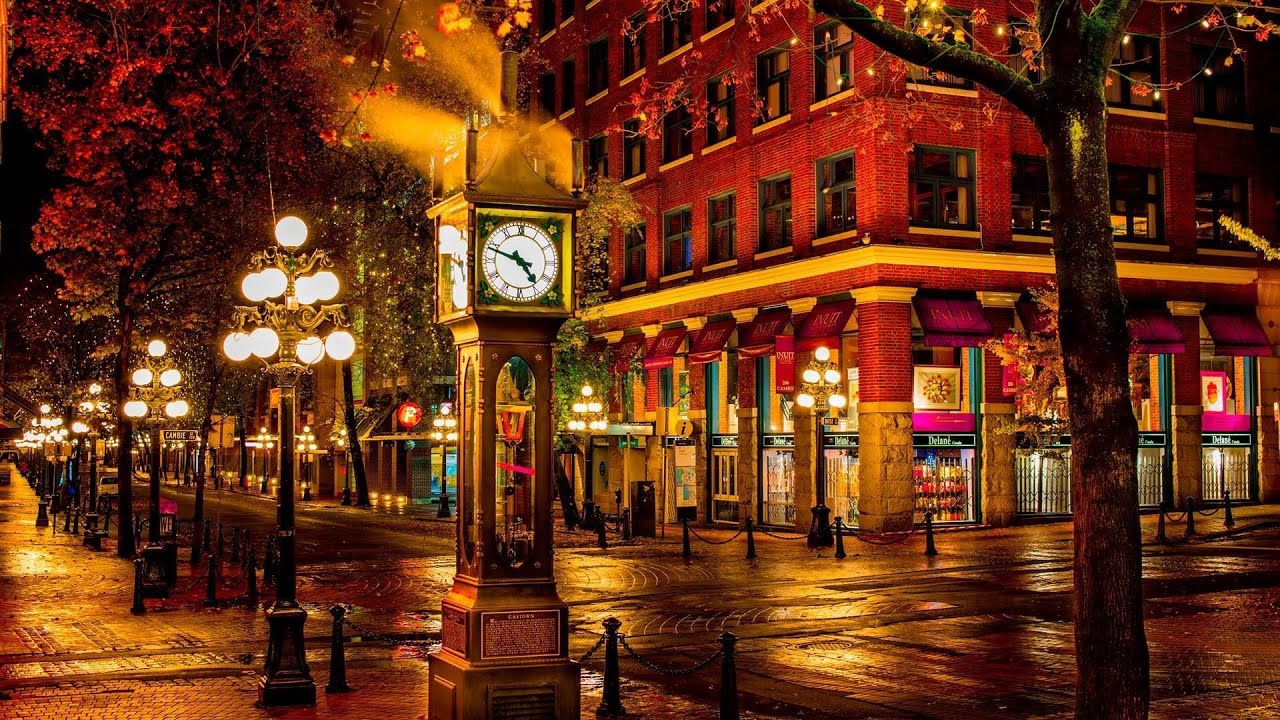 🇨🇦 Night Walk in Vancouver, Downtown (4K)