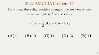 A Counting Problem with Number Theory - AMC10A 2022 Problem 17