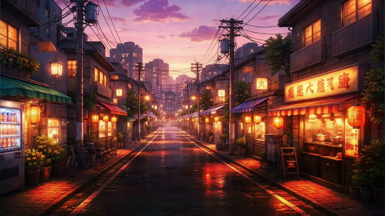 Rainy Kyoto Lo-Fi ☔ | Chill Beats for Work & Focus