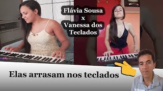 Vanessa dos Teclados e Flávia Sousa elas arrasam tocando teclado chords