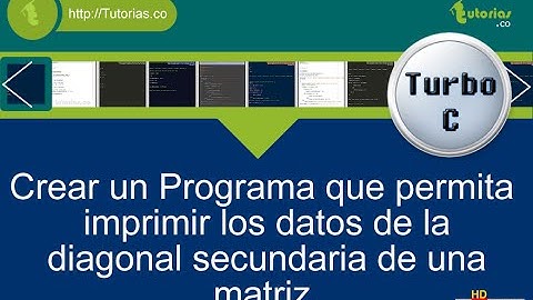 arrays – turbo C (diagonal secundaria de una matriz)