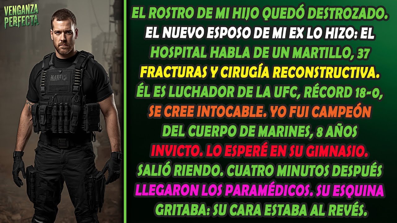 El marido de mi ex, luchador UFC, golpeó a mi hijo… sin saber que fui campeón 8 años.