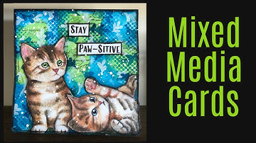 Mixed Media Cards with Napkins- Step by Step Tutorial