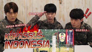 [REAKSI KOREA] TENTARA KOREA SUPER SHOCK NONTON KOPASSUS &amp; PASUKAN KHUSUS INDONESIA