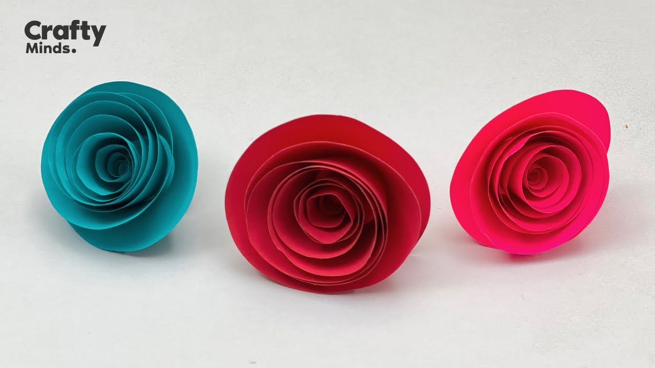 DIY Paper Roses: Learn How to Make a Beautiful Rose Swirl from Scratch | Crafty Minds