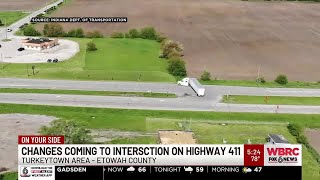 Changes coming to intersection on Highway 411 - Turkeytown area in Etowah County