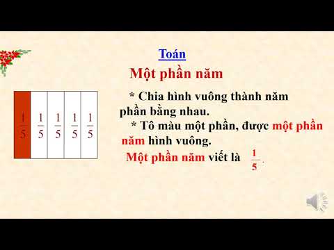 Thứ hai ngày 13 tháng 04 năm 2020 Toán: Một phần năm