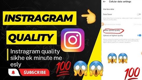 Instagram Data Usage And Media Quality | Instagram Reels Data Saver On Kaise Kare | Insta Data Saver