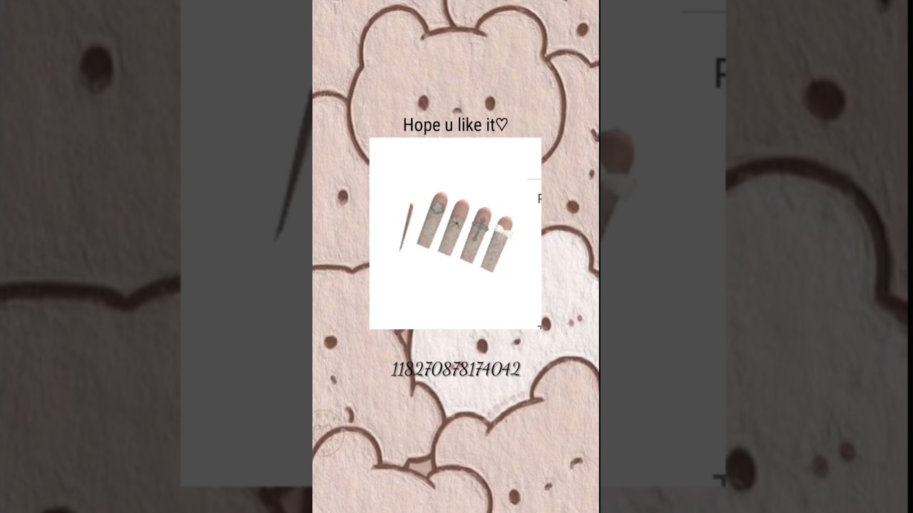 Roblox nail codes 