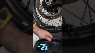 Satisfying Motorcycle Tire Inflation with Beta09 Built-in Pump 🏍️🎈 #buture #jumpstarter #automobile