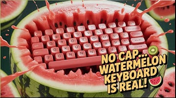 ASMR Watermelon Keyboard 🍉 Super Satisfying Fruit Typing Sounds