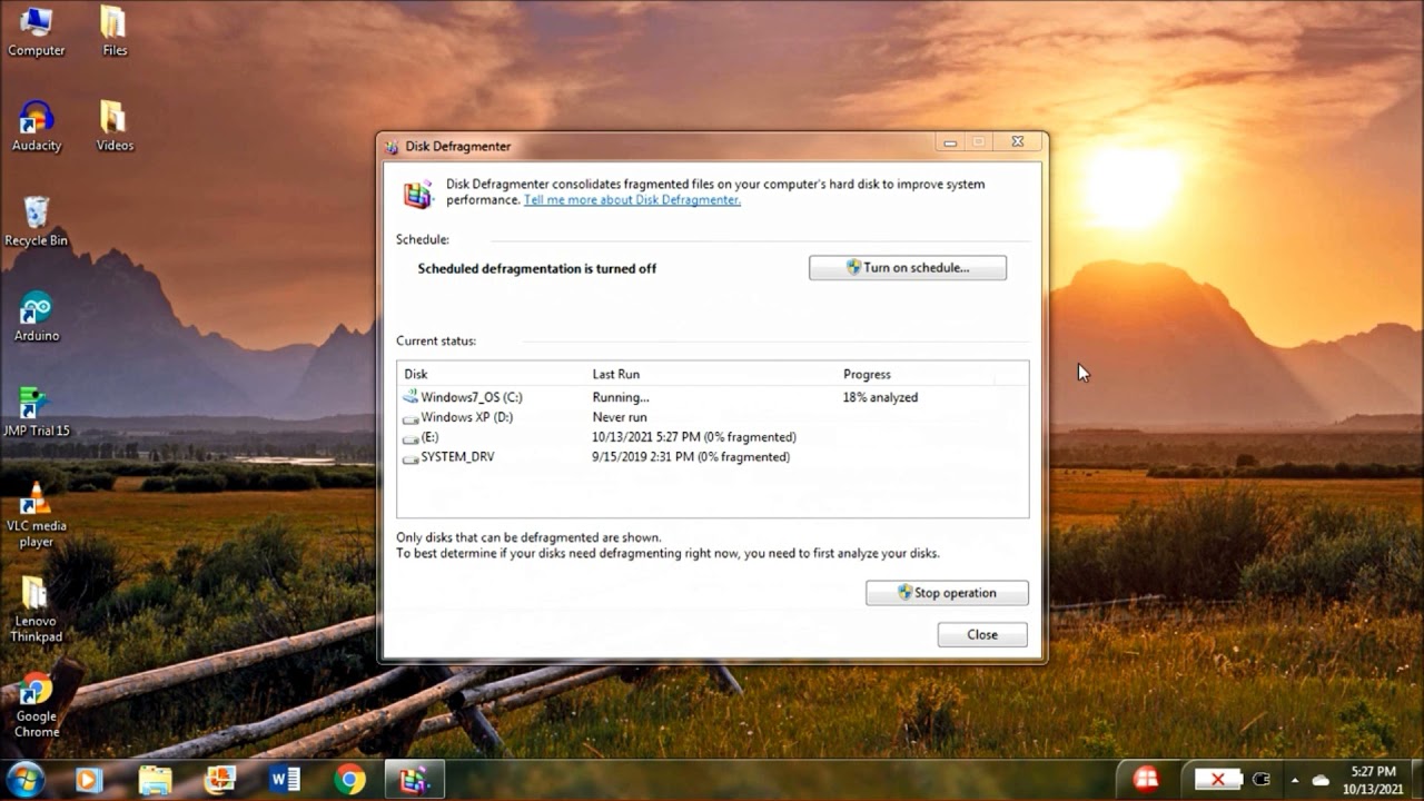 Increase your Windows PC performance by Defragmenting your Hard disk in Windows
