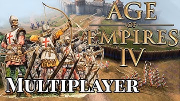 English Longbow Rush - English vs HRE 1v1 Multiplayer - Age of Empires 4