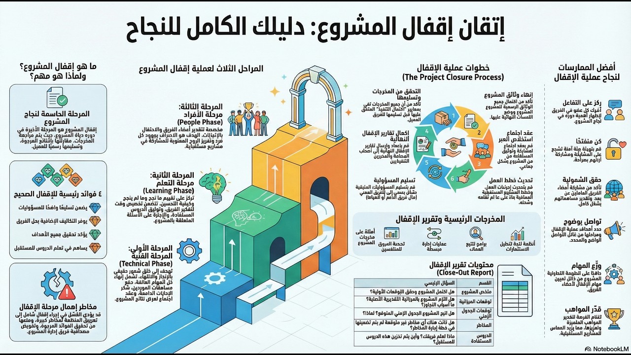 10- إتقان فن إقفال المشاريع - Mastering the Art of Project Closure