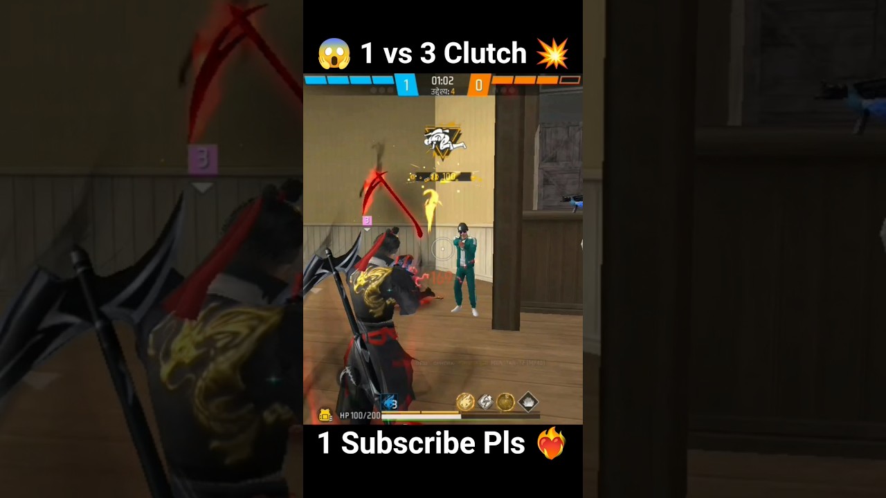 🔥 COBRA MP40 Power | OP 1 vs 3 Clutch Moments 😱 | Free Fire Shorts | Mayuff25