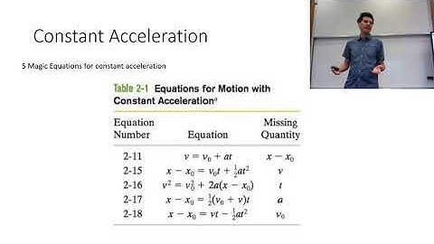 L3 Motion along a straight line + Vectors : General Physics I