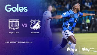 Boyacá Chicó vs. Millonarios  (goles) | Liga BetPlay Dimayor 2023-I | Cuadrangulares - Fecha 5