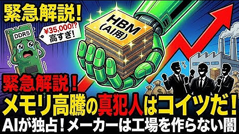 【絶望】メモリ価格は2028年まで下がりません。なぜ工場を作らないのか？半導体業界の闇を暴露します。