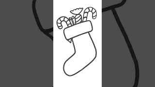 Easy Christmas stocking | How to draw stocking| Christmas drawing ideas|cute drawings for Christmas