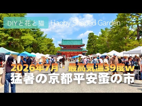 最高気温39℃】猛暑の京都で骨董市「平安蚤の市」へ！2026年7月の