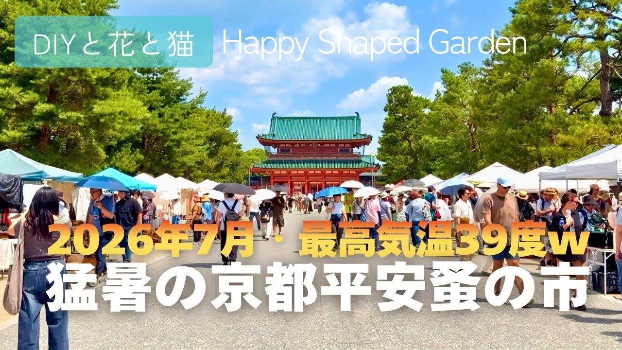 最高気温39℃】猛暑の京都で骨董市「平安蚤の市」へ！2026年7月の