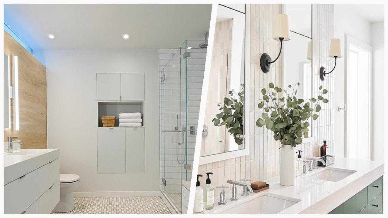 75 Mid-century Modern White Bathroom Design Ideas You'll Love ☆