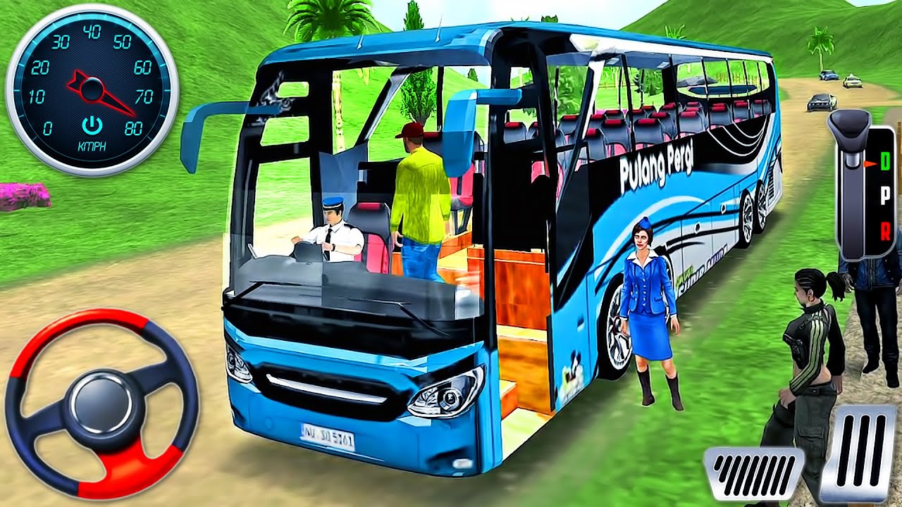 Real Coach Bus Driving 3D -  Uphill Bus Drive Simulator  2025 - Android GamePlay