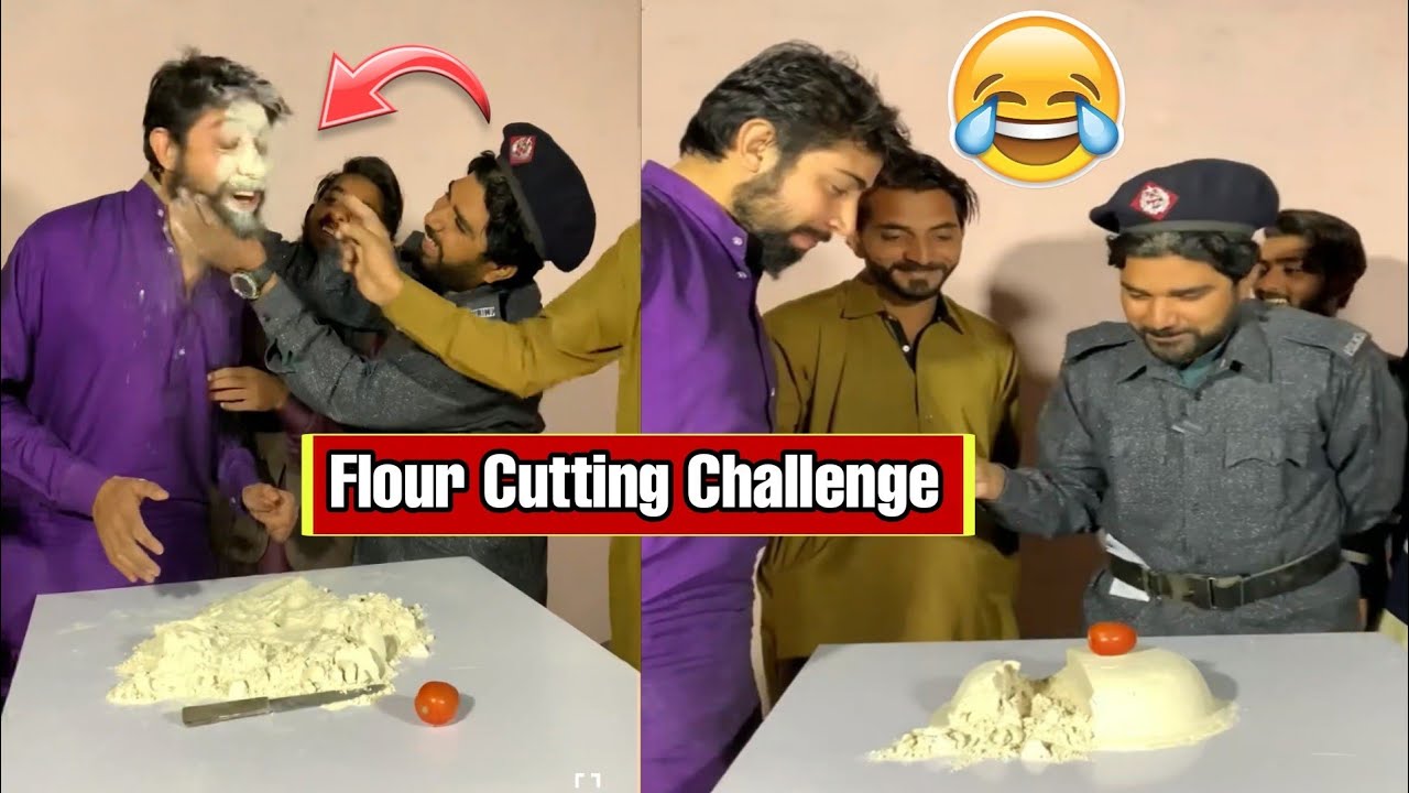 Trending Tik Tok Flour Cutting Challenge🤪Unique amazing funny game challenge 2023 YouTube