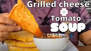 Classic Grilled Cheese Sandwich and Tomato Soup