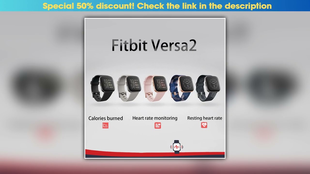Fitbit Versa 2 Health and Fitness Smartwatch with Heart Rate Music Alexa BuiltIn Sleep and Swim