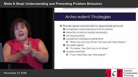 Make It Stop! Understanding and Preventing Problem Behaviors Part 6