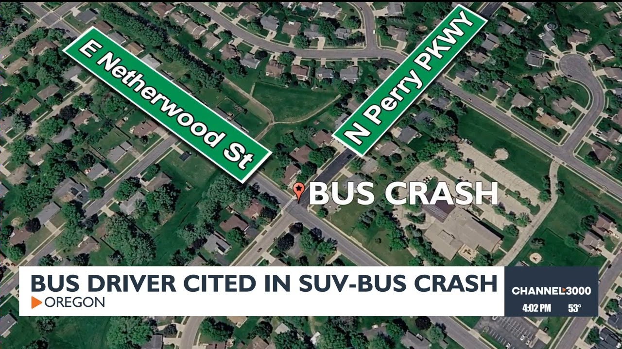 Oregon school bus driver cited following crash with SUV - YouTube