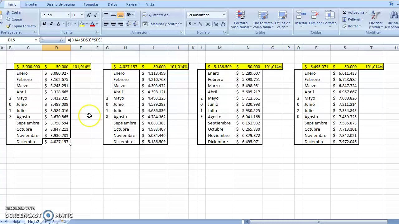 Hoja De Ahorro Mensual Tutorial - Calcular interés de cuenta de ahorro en Excel - YouTube