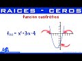 Raíces o Ceros función cuadrática o de segundo grado