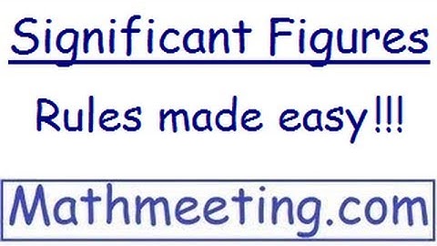 Significant Figures - Rules made easy