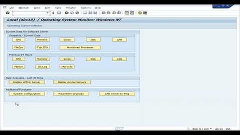 ST06 Operating system monitoring in SAP