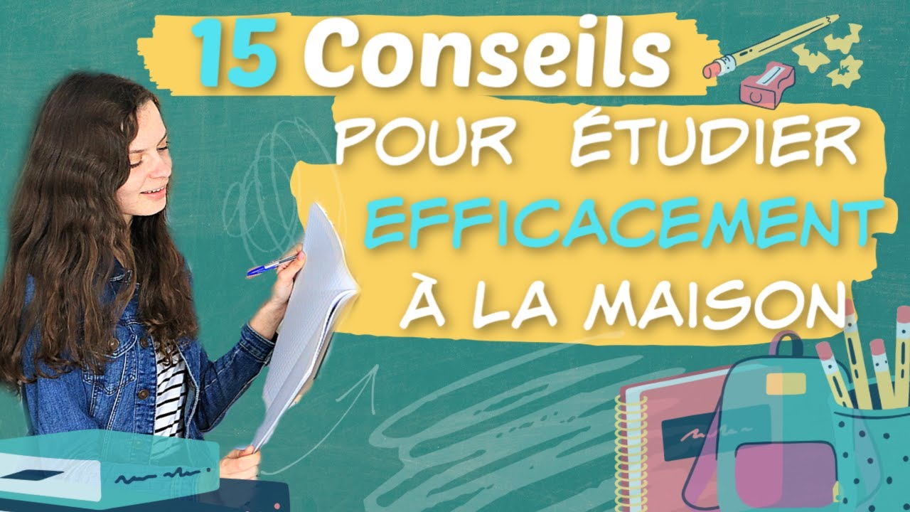 ÉTUDIER EFFICACEMENT A LA MAISON | Study with me | 15 conseils - YouTube