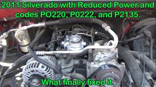 Famous What Fixed the 2011 Silverado Reduced Engine Power with codes P0220, P0222, P1516 and P2135. Profile