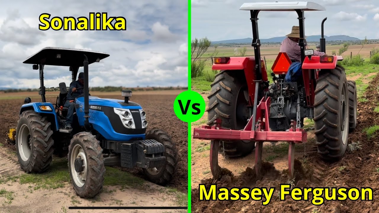 Subsolando y Volteando la Tierra con tractores Sonalika y Massey Ferguson.