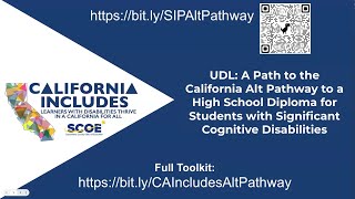 SIP - 2024 Conference Session Video - 01x02 - UDL: A Path to the California Alt Pathway
