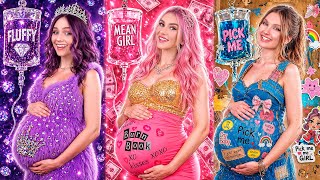 Rich Fluffy vs Broke Pick Me vs Giga Rich Mean Girls! Moms & Daughters Family Challenge