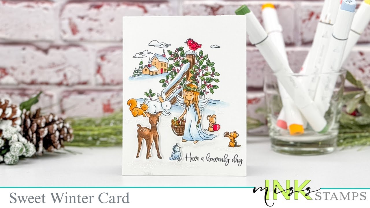 Create a Woodland Winter Birthday Card | Miss Ink Stamps